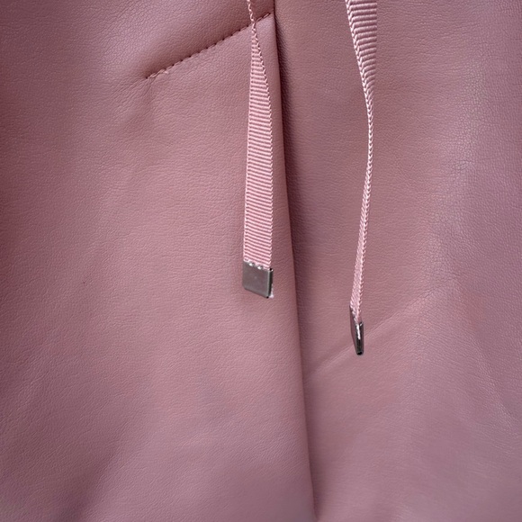 Sanctuary Faux Leather Blazer Jacket Corset Back Tie Pink Women’s XS - Picture 9 of 16